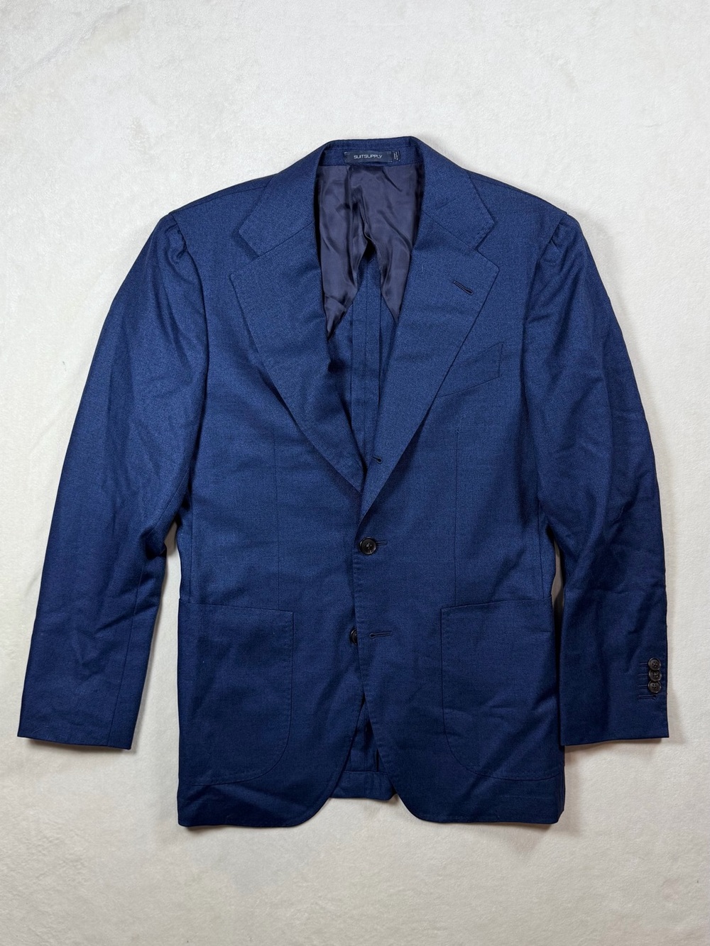 Suitsupply 36S Vitale Barberis Canonico Wool Silk Deep Blue Two-Button Blazer